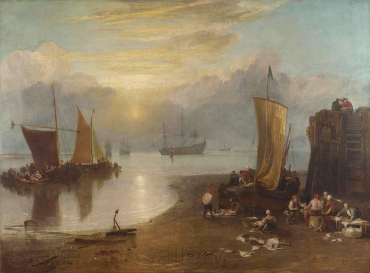 Joseph Mallord William Turner Sun rising tyhrough vapour:Fishermen cleaning and selling  fish  (mk31)